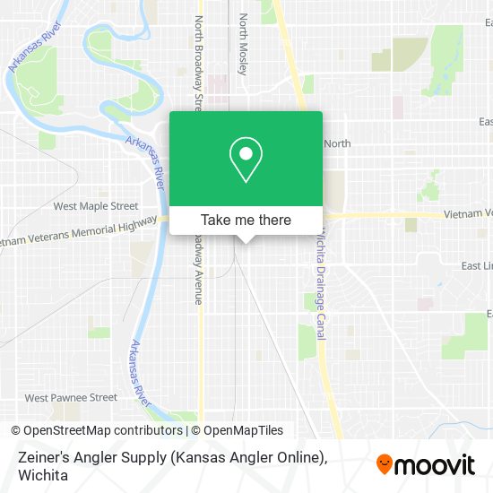 Zeiner's Angler Supply (Kansas Angler Online) map