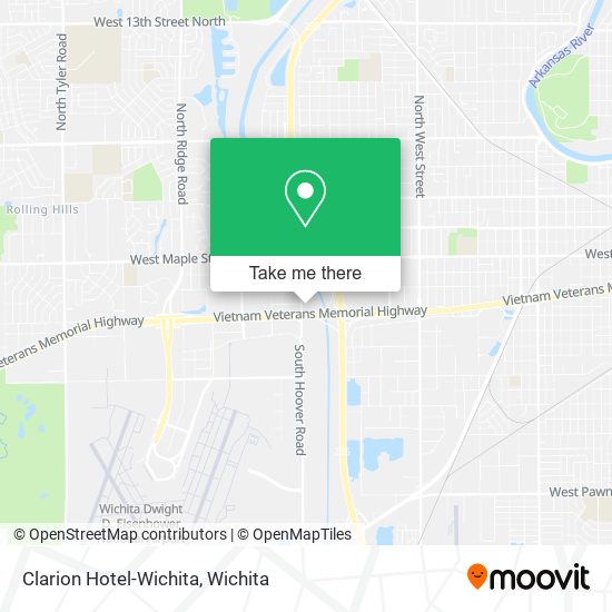 Mapa de Clarion Hotel-Wichita