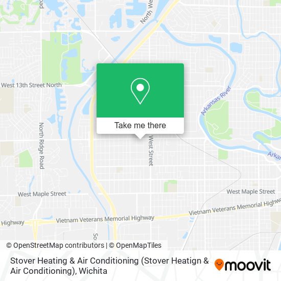 Stover Heating & Air Conditioning map