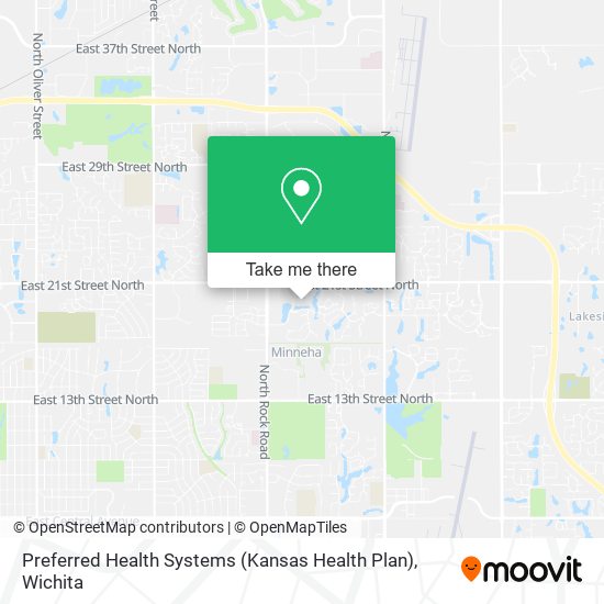 Mapa de Preferred Health Systems (Kansas Health Plan)