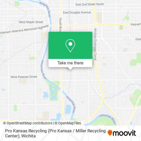 Mapa de Pro Kansas Recycling (Pro Kansas / Miller Recycling Center)
