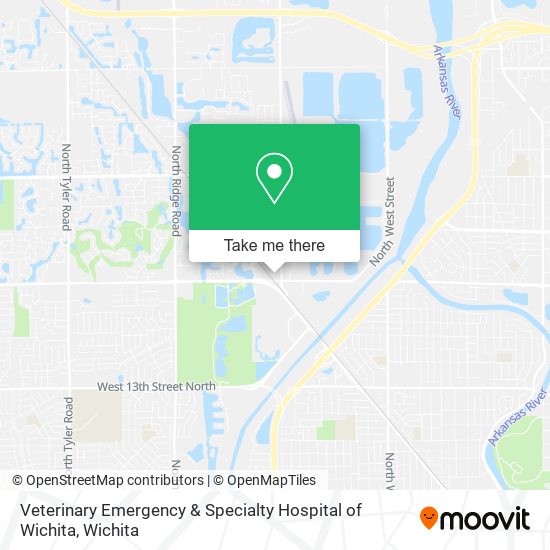 Mapa de Veterinary Emergency & Specialty Hospital of Wichita