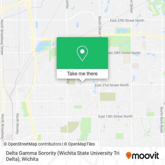 Delta Gamma Sorority (Wichita State University Tri Delta) map