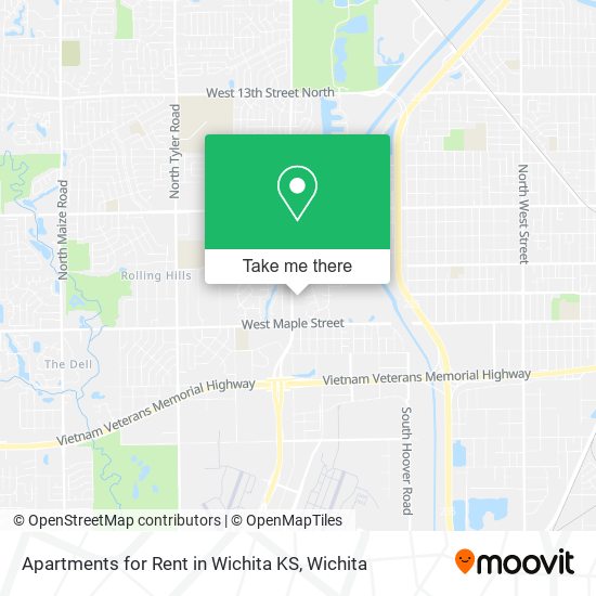 Apartments for Rent in Wichita KS map