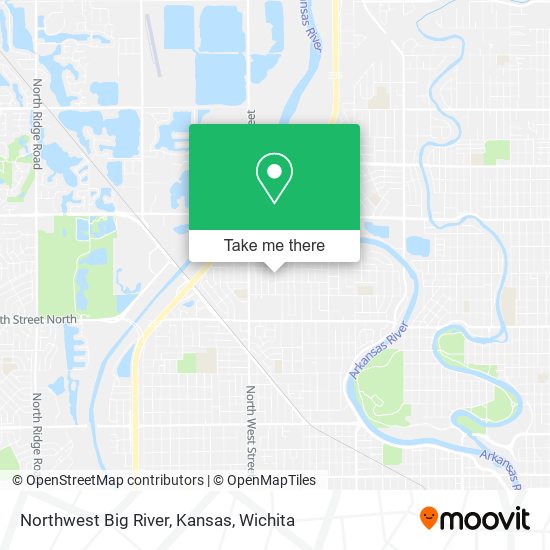 Northwest Big River, Kansas map