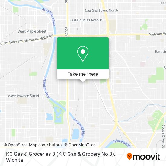 Mapa de KC Gas & Groceries 3 (K C Gas & Grocery No 3)