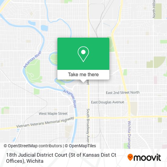 Mapa de 18th Judicial District Court (St of Kansas Dist Ct Offices)