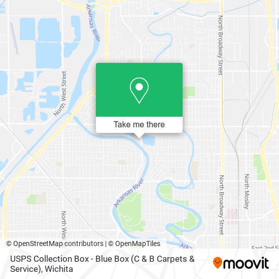 Mapa de USPS Collection Box - Blue Box (C & B Carpets & Service)