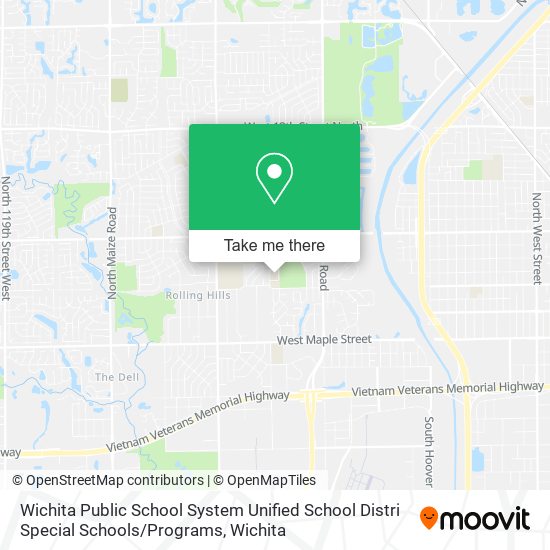 Mapa de Wichita Public School System Unified School Distri Special Schools / Programs