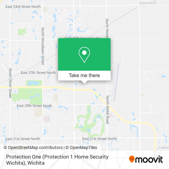 Mapa de Protection One (Protection 1 Home Security Wichita)