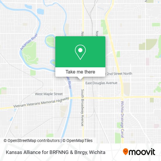 Mapa de Kansas Alliance for BRFNNG & Bnrgy
