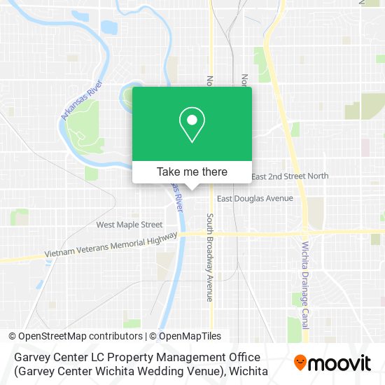 Mapa de Garvey Center LC Property Management Office (Garvey Center Wichita Wedding Venue)