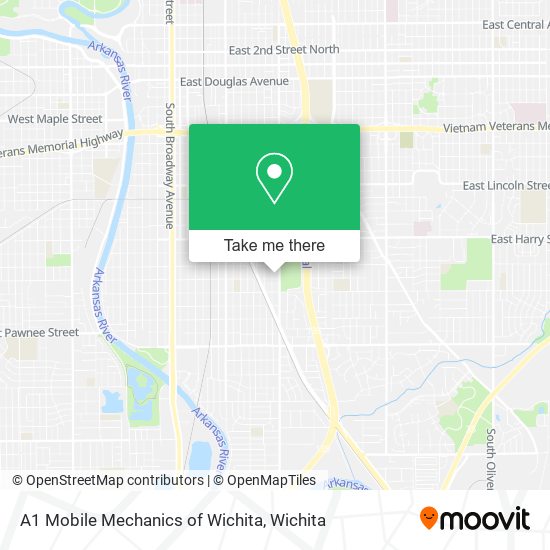 A1 Mobile Mechanics of Wichita map