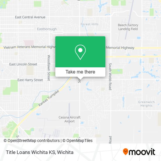 Title Loans Wichita KS map