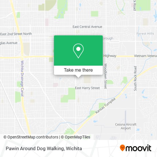 Pawin Around Dog Walking map