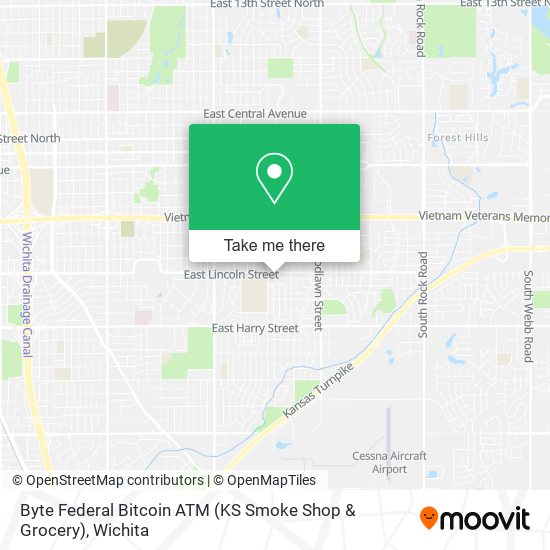 Byte Federal Bitcoin ATM (KS Smoke Shop & Grocery) map
