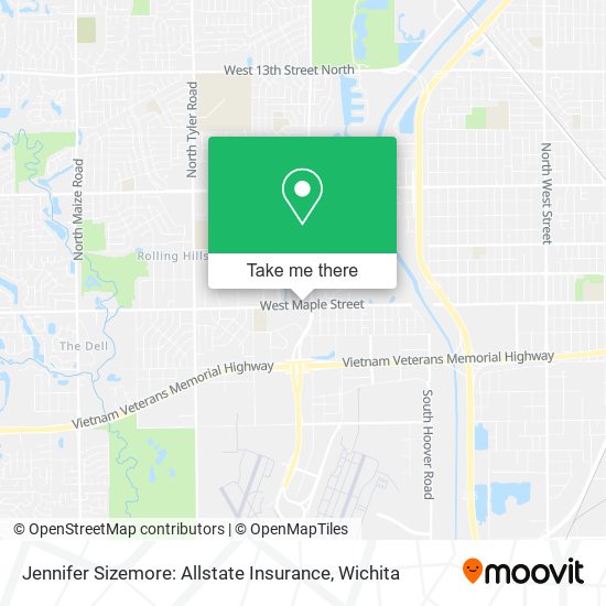 Mapa de Jennifer Sizemore: Allstate Insurance