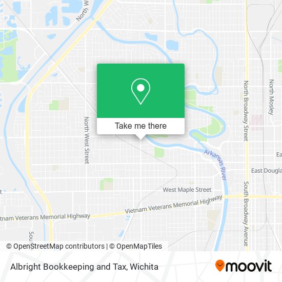 Albright Bookkeeping and Tax map