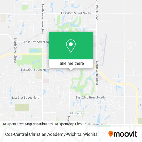 Cca-Central Christian Academy-Wichita map