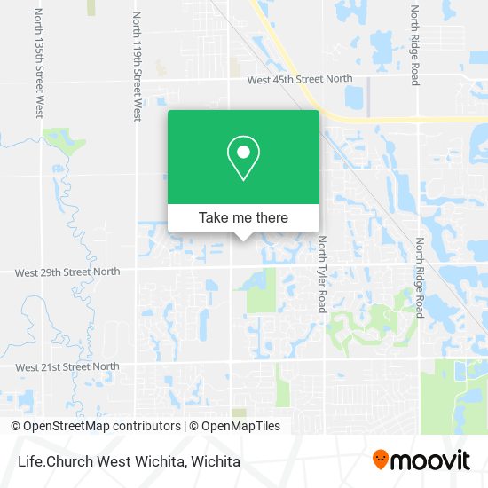 Mapa de Life.Church West Wichita