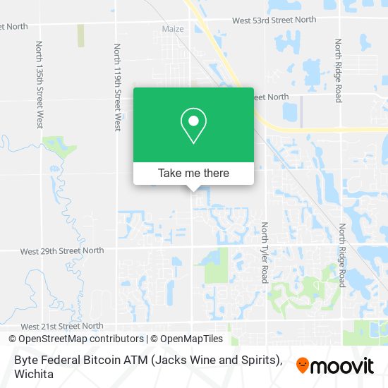 Mapa de Byte Federal Bitcoin ATM (Jacks Wine and Spirits)