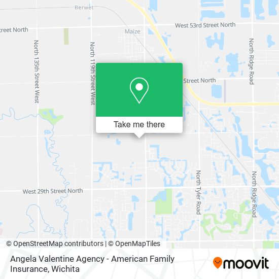 Mapa de Angela Valentine Agency - American Family Insurance