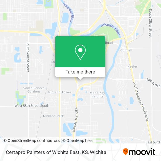 Mapa de Certapro Painters of Wichita East, KS