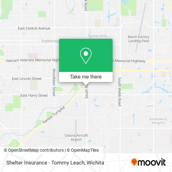 Shelter Insurance - Tommy Leach map