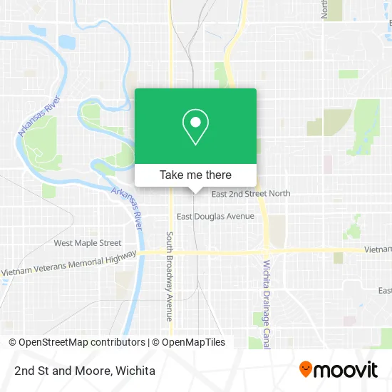 2nd St and Moore map