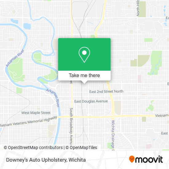 Downey's Auto Upholstery map