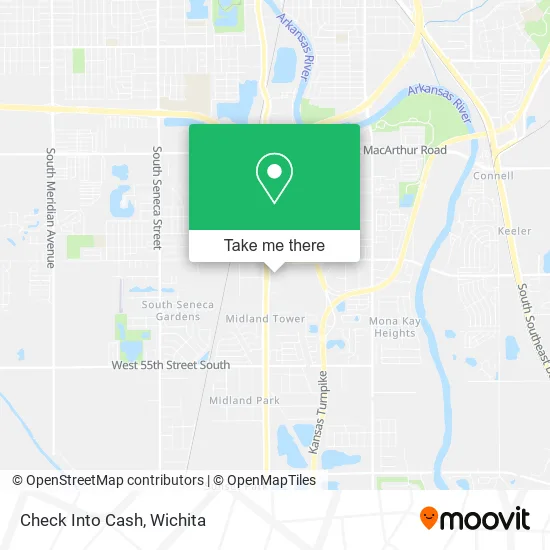 Check Into Cash map