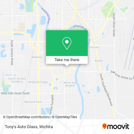 Tony's Auto Glass map