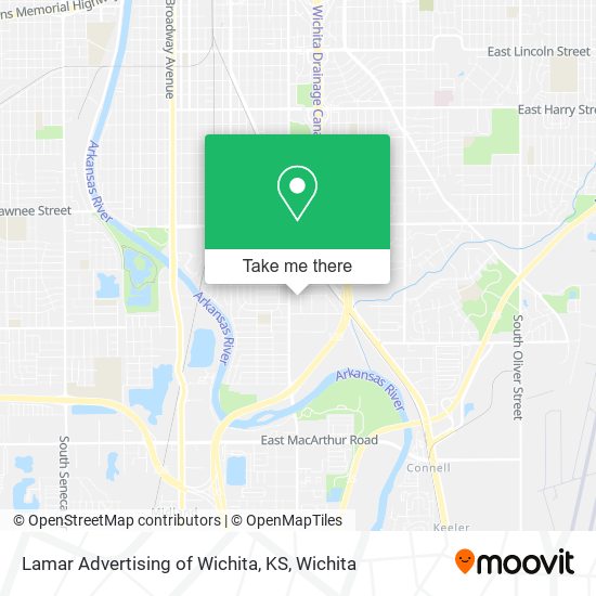 Lamar Advertising of Wichita, KS map