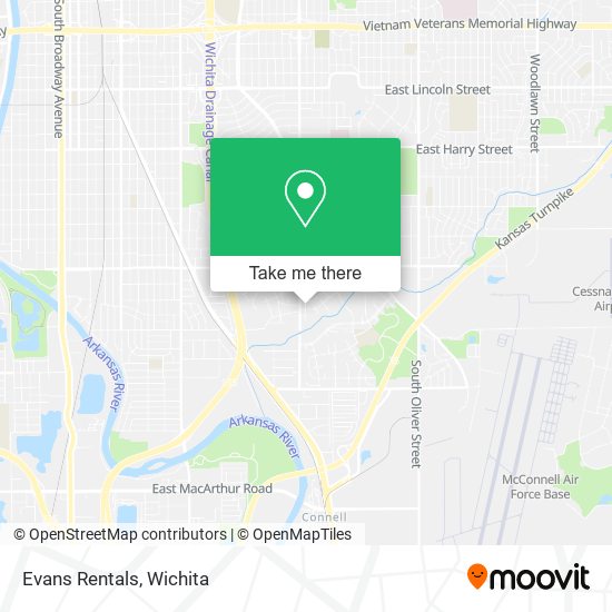 Evans Rentals map