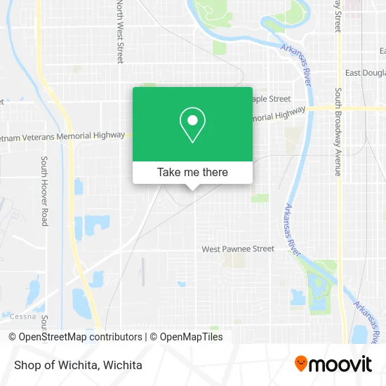 Shop of Wichita map