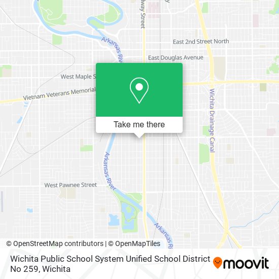 Mapa de Wichita Public School System Unified School District No 259