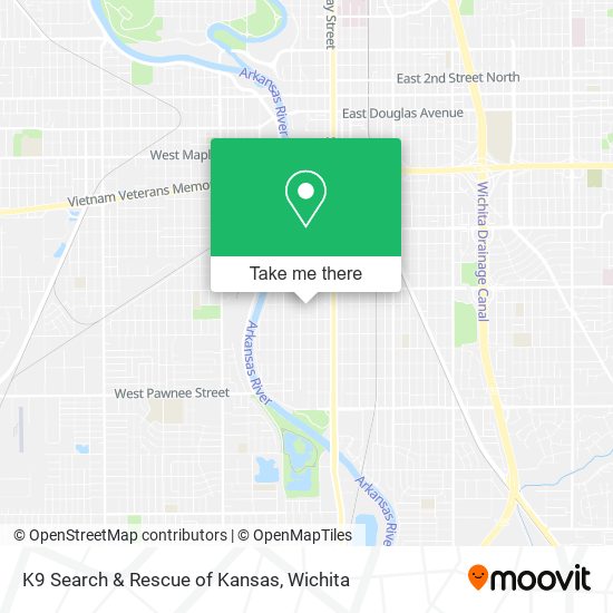 K9 Search & Rescue of Kansas map