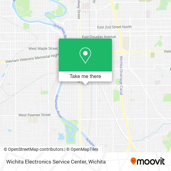 Mapa de Wichita Electronics Service Center