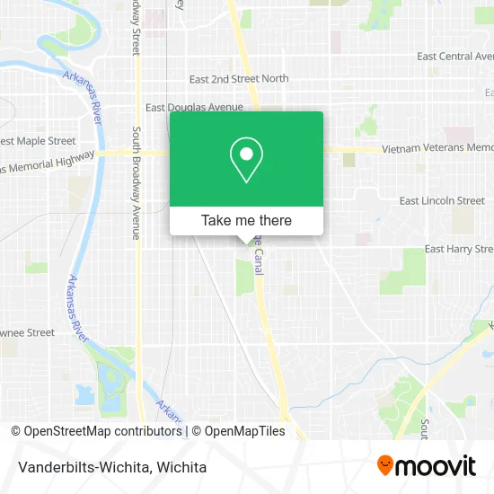 Vanderbilts-Wichita map