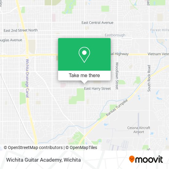 Mapa de Wichita Guitar Academy