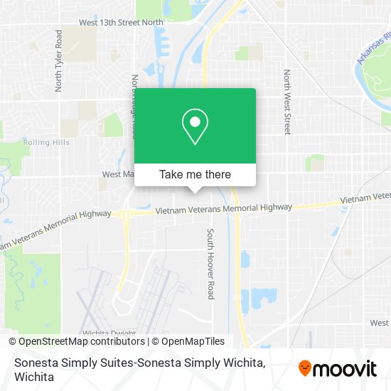 Mapa de Sonesta Simply Suites-Sonesta Simply Wichita