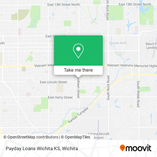 Payday Loans Wichita KS map