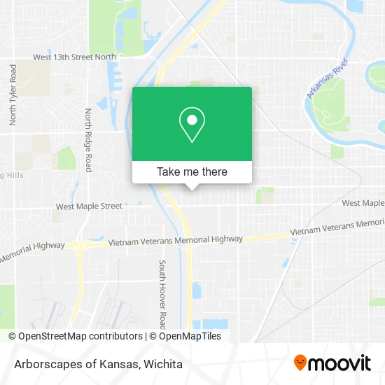 Arborscapes of Kansas map