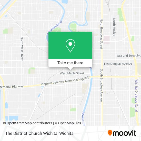 Mapa de The District Church Wichita