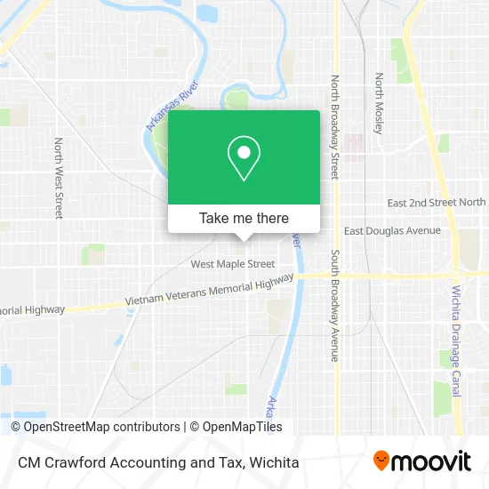 CM Crawford Accounting and Tax map