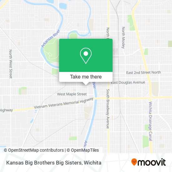 Mapa de Kansas Big Brothers Big Sisters