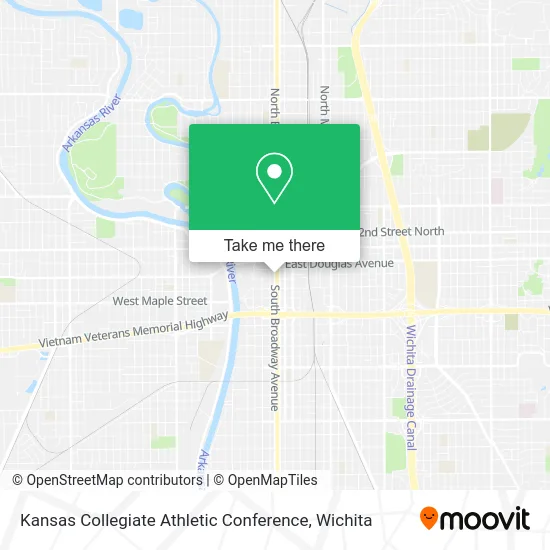Kansas Collegiate Athletic Conference map