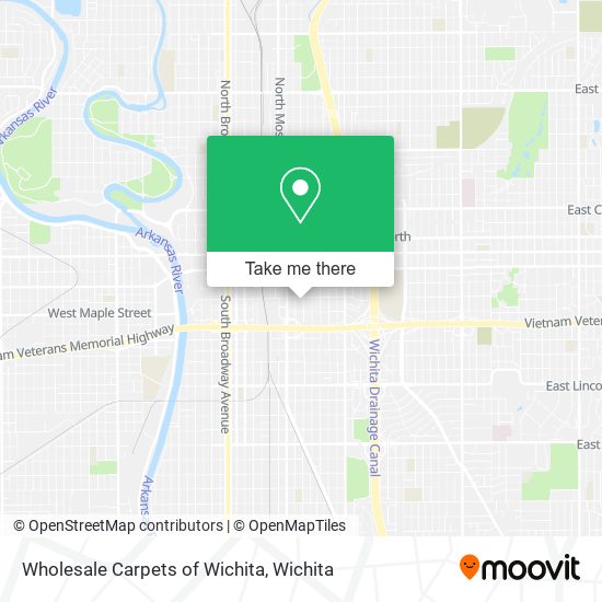 Wholesale Carpets of Wichita map