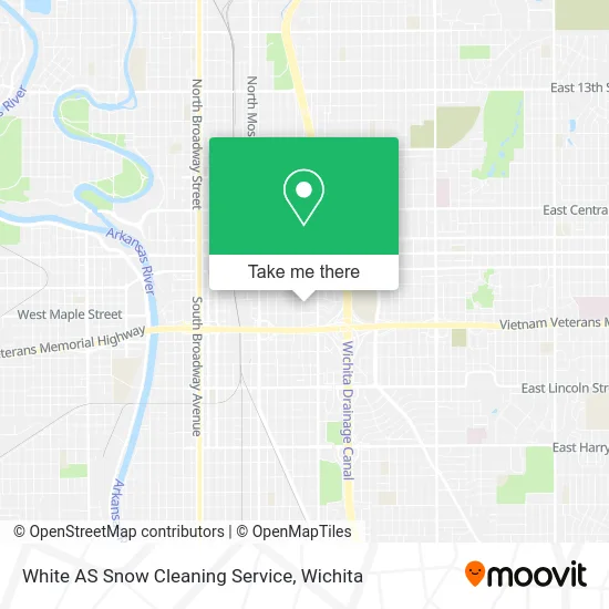 White AS Snow Cleaning Service map
