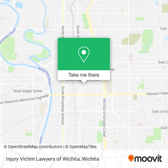 Mapa de Injury Victim Lawyers of Wichita
